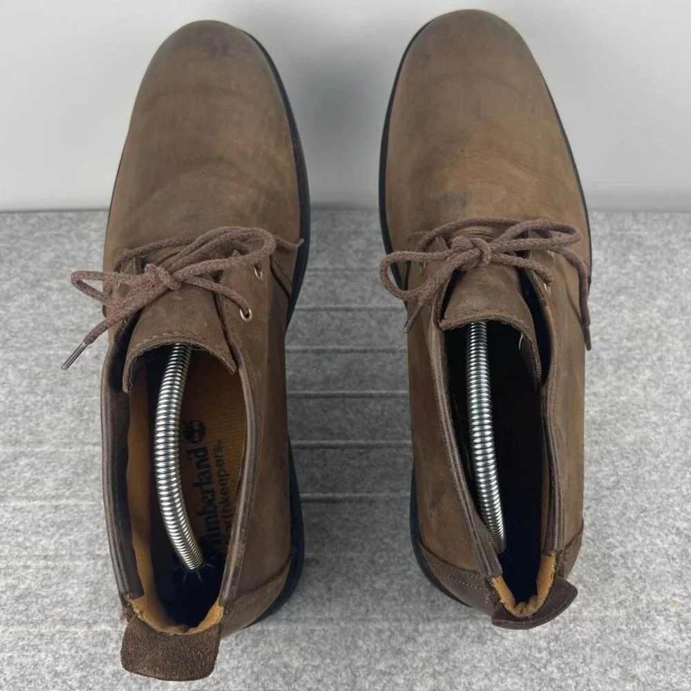 Timberland Leather Earthkeepers Chukka Boots Brown Lace Up Workwear Heritage 9.5